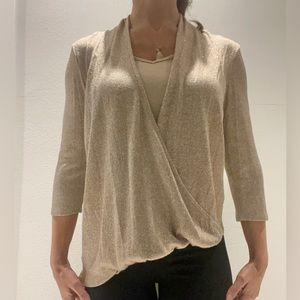 Sparkle Surplice Sweater Top